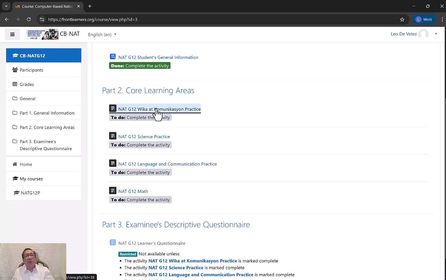 Questionnaire single-select